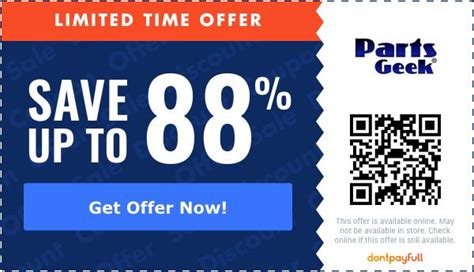 Partsgeek coupon codes - PartsGeek Coupon Codes of January 2024. Check out the link for PartsGeek Coupon Codes of January 2024. Once on the website, you'll have access to a variety of coupons, promo codes, and discount deals that are updated regularly to help you save on your purchase. 